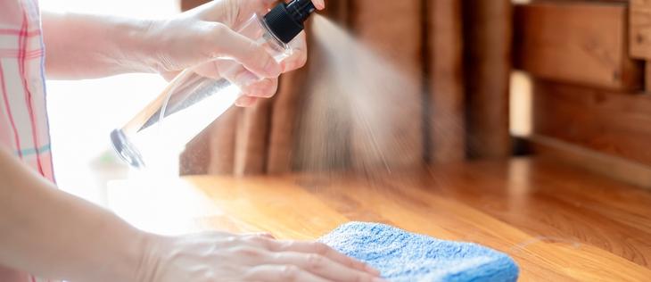 Wipes or antibacterial spray