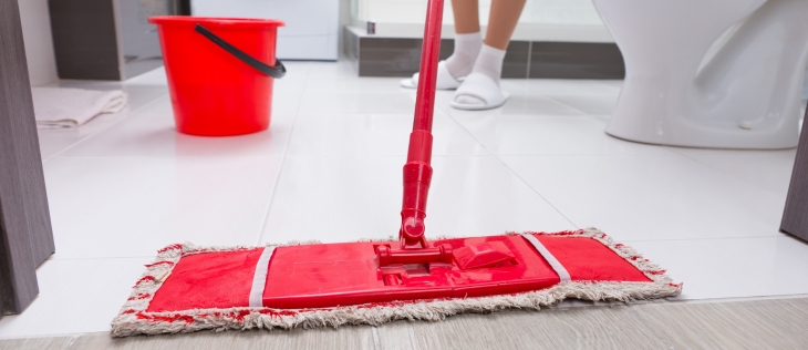 Mop and vacuum the floor