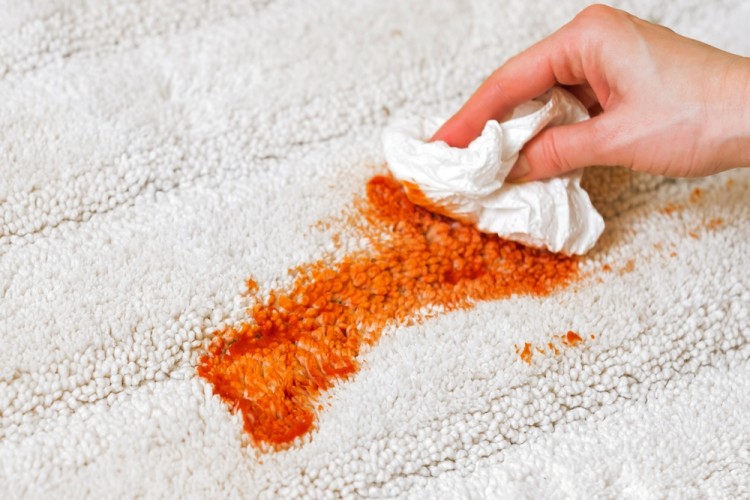 Removing tough carpet stains